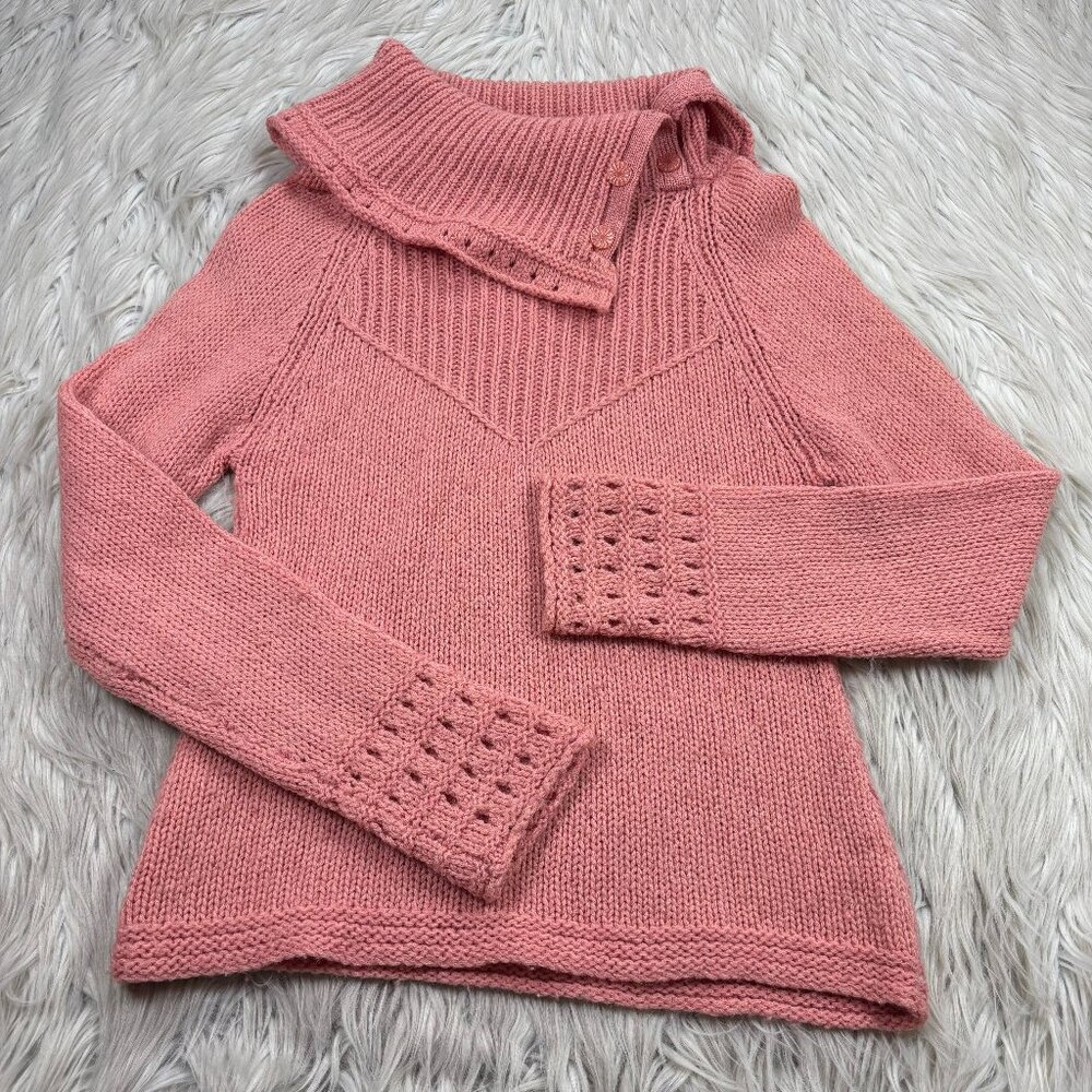 Sleeping on‎ Snow Button Collared Pullover Sweater
